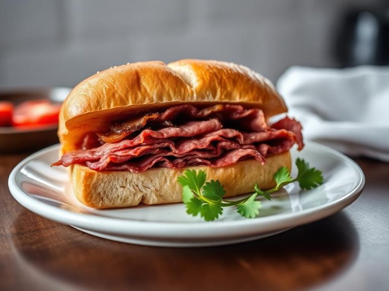 Pastrami on rye sandwich