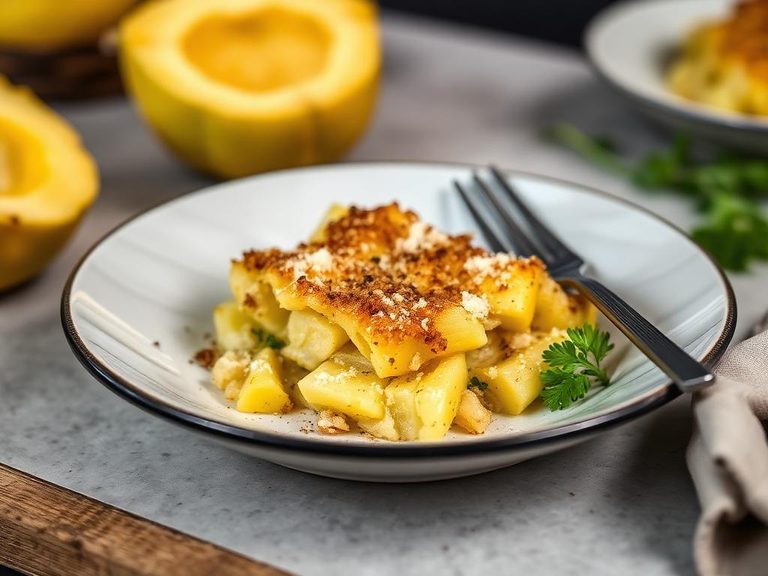 Pattypan Squash Gratin with Parmesan and Breadcrumbs