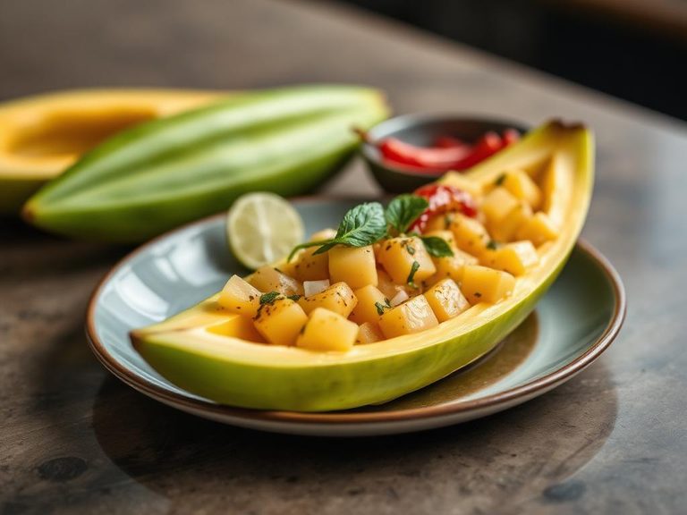 Pawpaw Boat with Lime and Chili