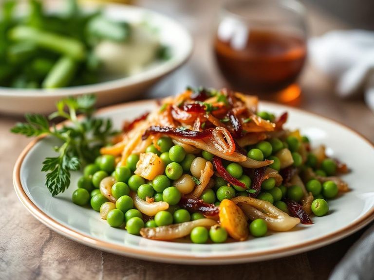 Pea and onion side dish