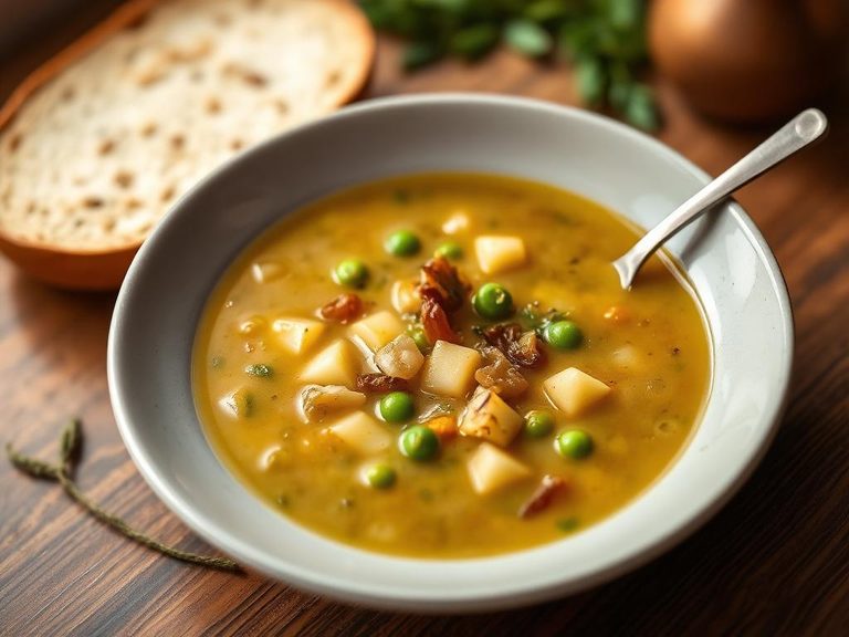 Pea and onion soup