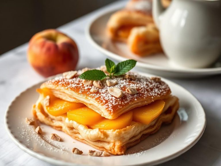Peach and Almond Strudel