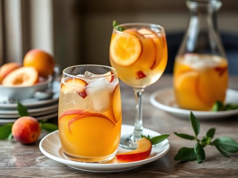 Peach and Mango White Sangria