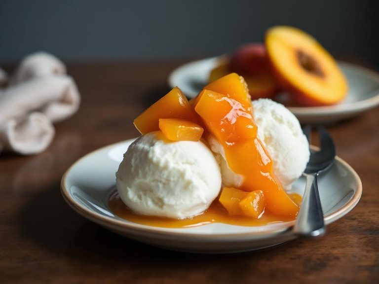Peach Compote for Ice Cream