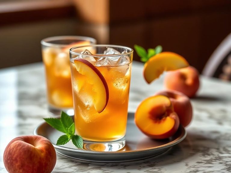 Peach Iced Tea Cocktail