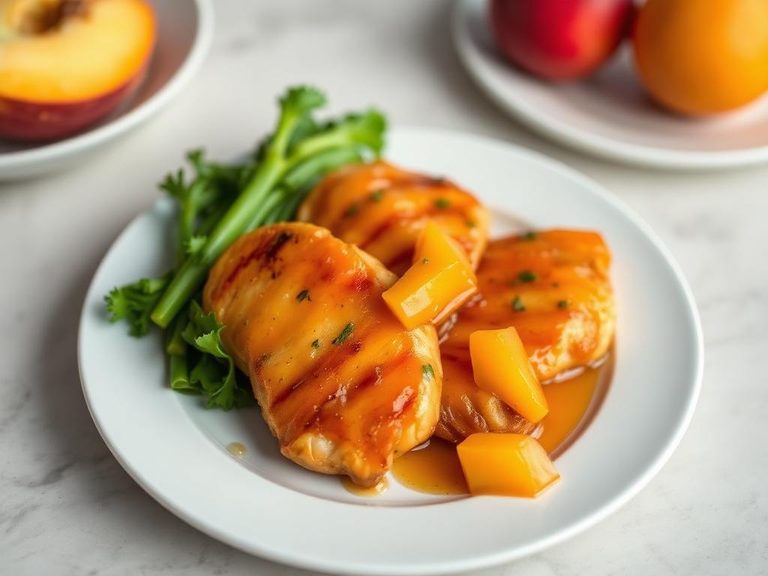 Peach Mango Glazed Chicken