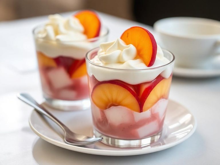 Peach Melba Parfait