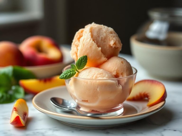 Peach Melba Sorbet
