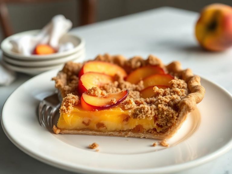 Peach Streusel Pie