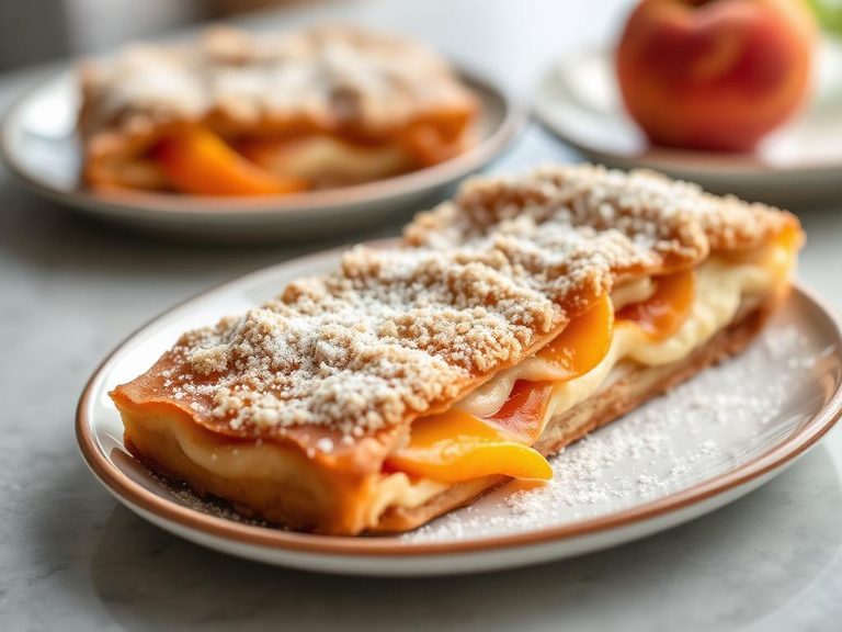 Peach Strudel with Streusel Topping