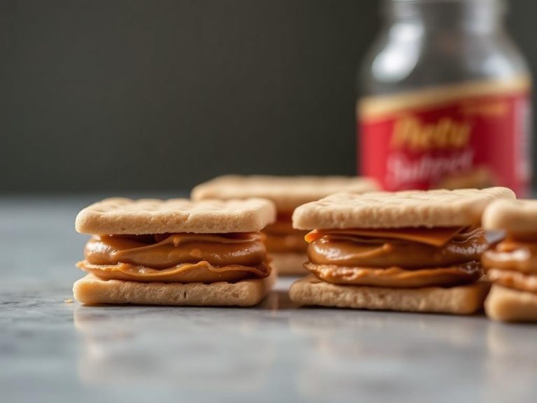Peanut butter and cracker sandwiches