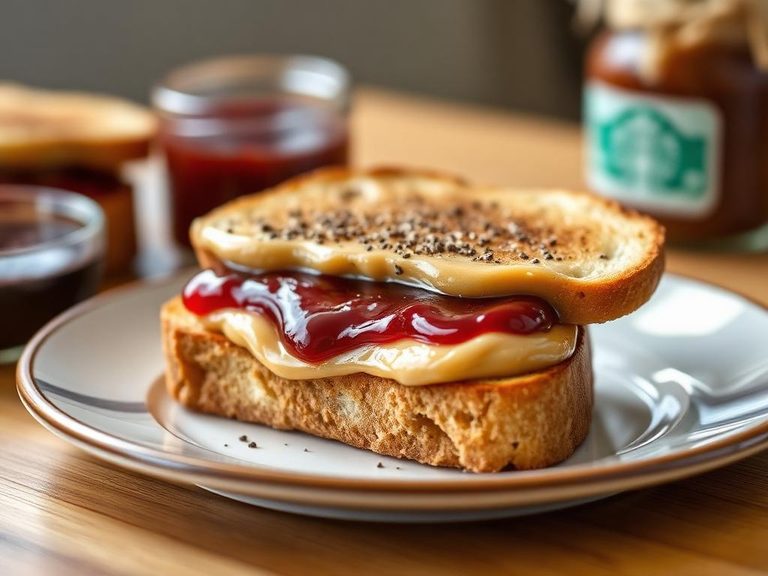 Peanut Butter and Jam Toast