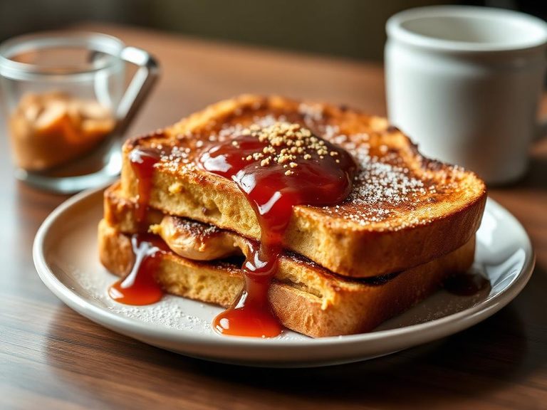 Peanut butter and jelly French toast