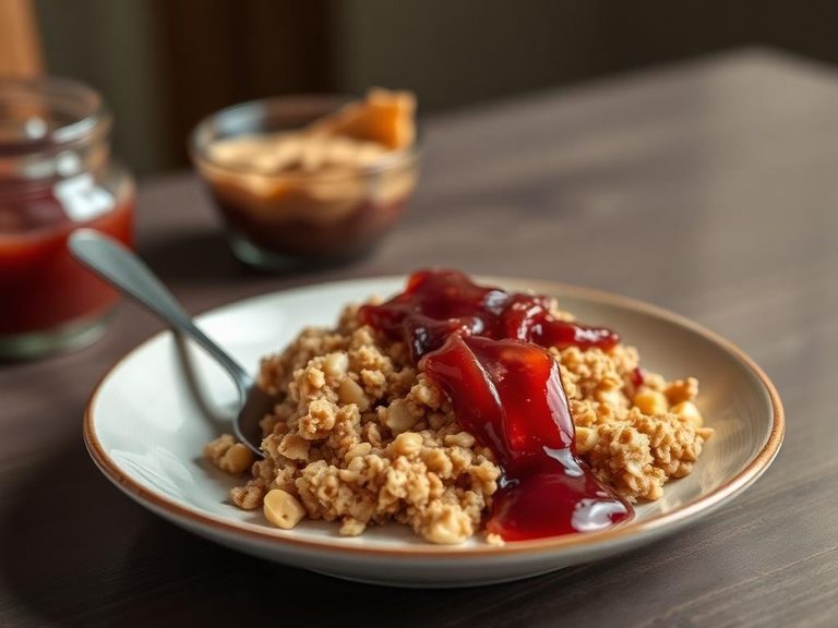 Peanut Butter and Jelly Oatmeal
