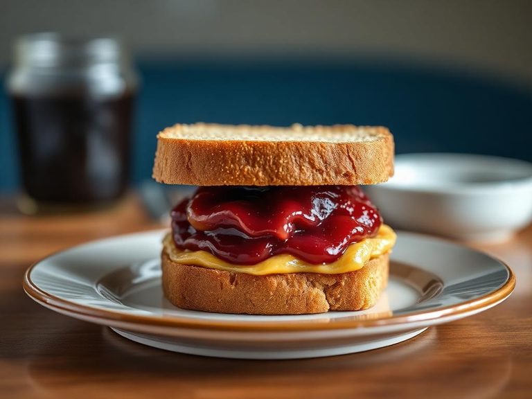 Peanut butter and jelly sandwich