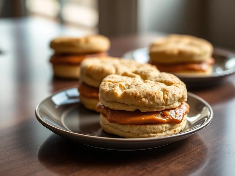 Peanut Butter Biscuit Sandwiches