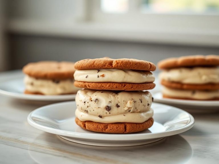 Peanut Butter Cookie Ice Cream Sandwiches