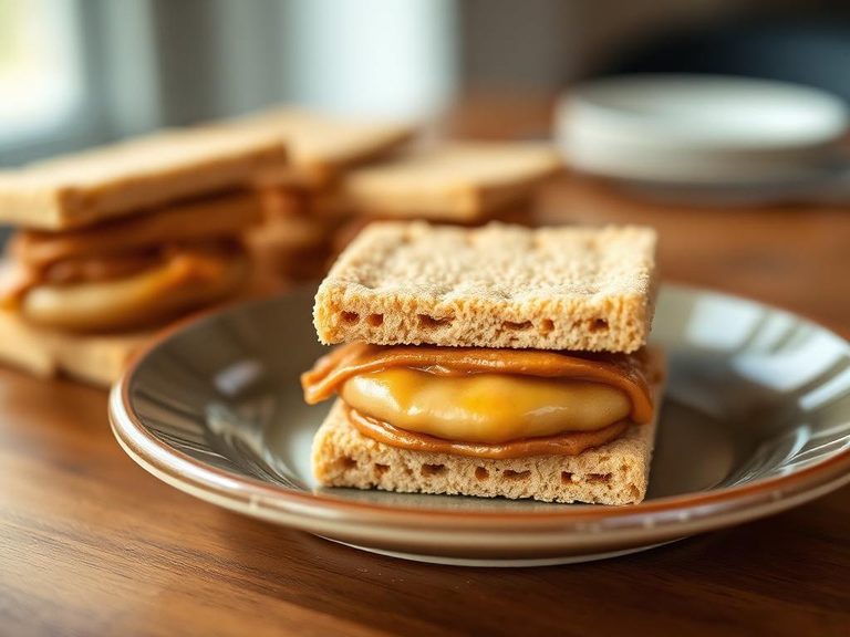Peanut butter cracker sandwiches