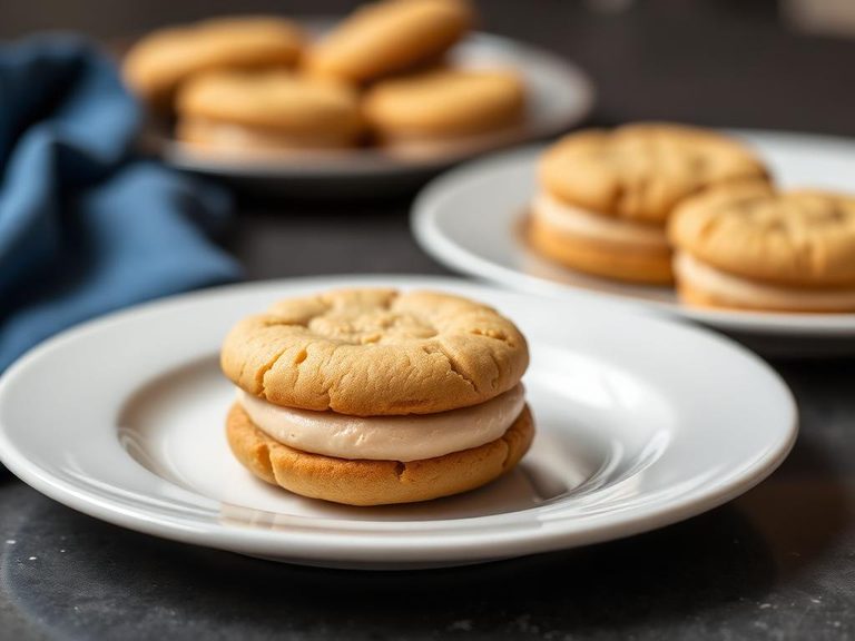 Peanut Butter Cream Filled Cookies