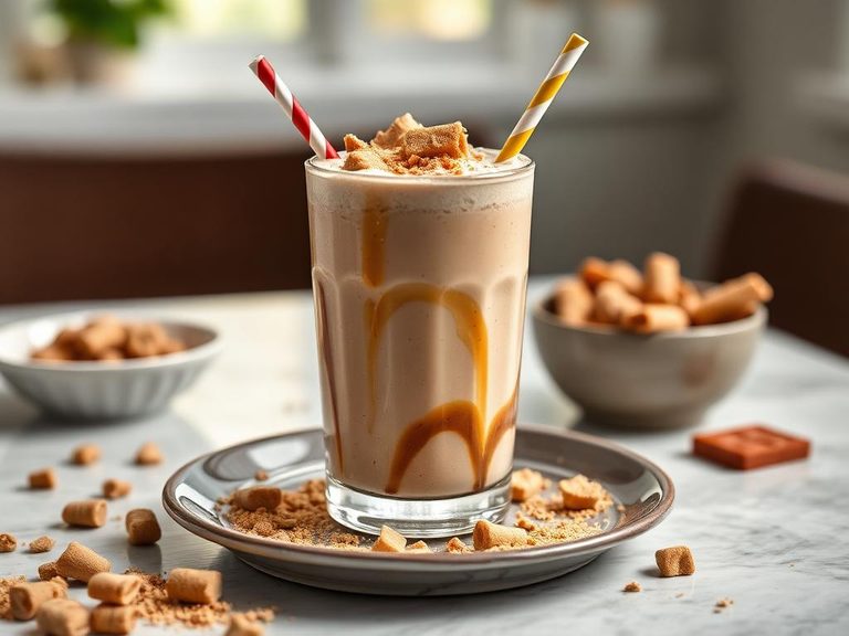 Peanut butter crunch milkshake