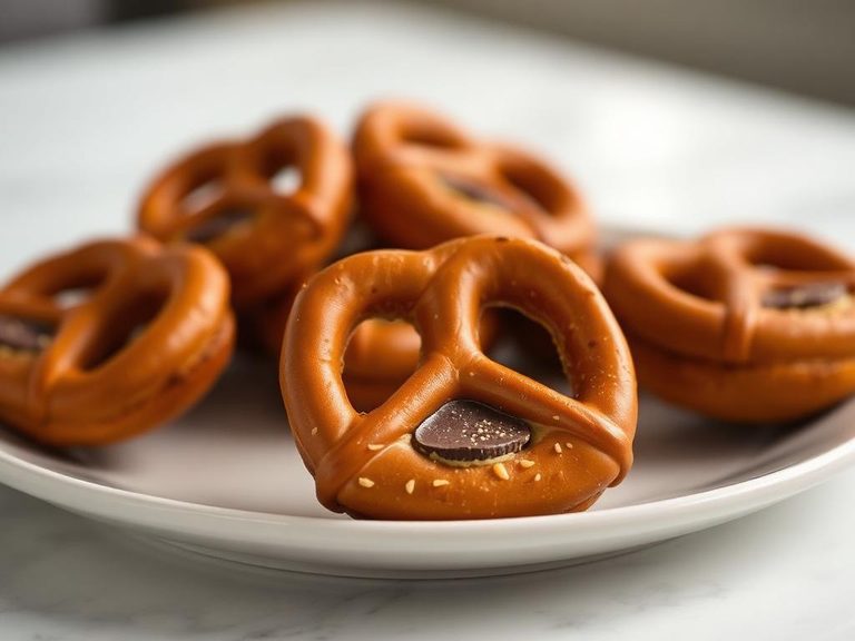 Peanut Butter Cup Stuffed Pretzels