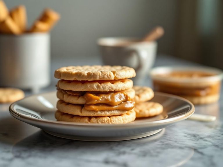 Peanut butter sandwich crackers