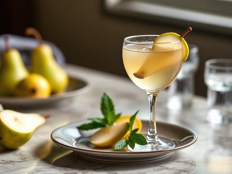 Pear Bellini Cocktail