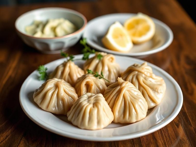 Pelmeni (Russian, often meat but potato/cheese variants exist)