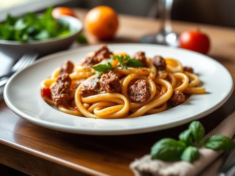 Penne alla Vodka with Meat