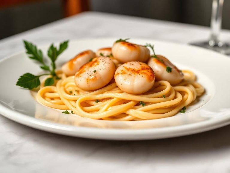 Penne alla Vodka with Scallops