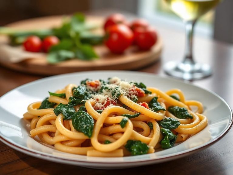 Penne alla Vodka with Spinach