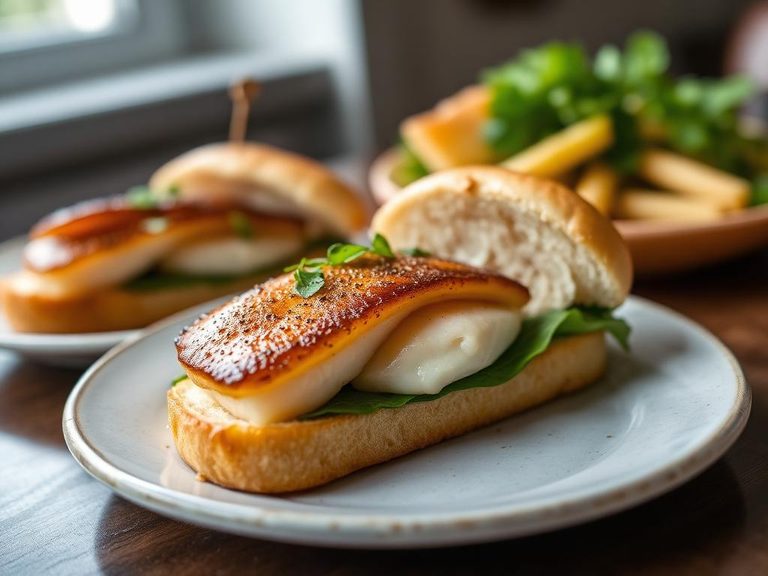 Perch fillet sandwiches