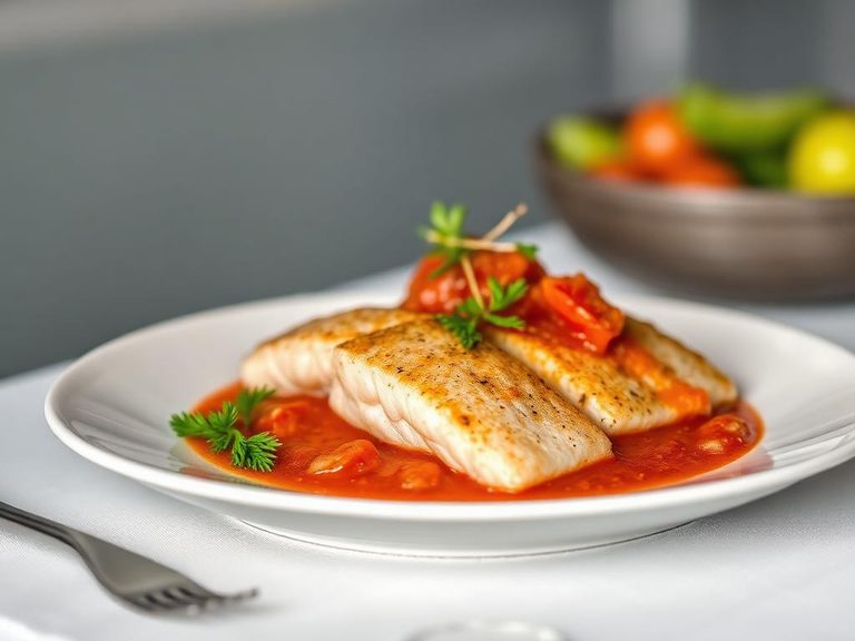 Perch Fillets with Tomato Sauce