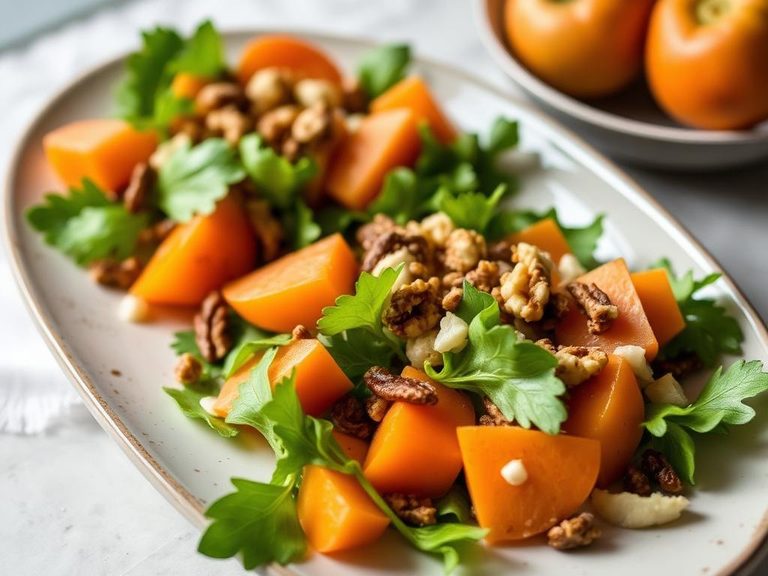 Persimmon and Walnut Salad
