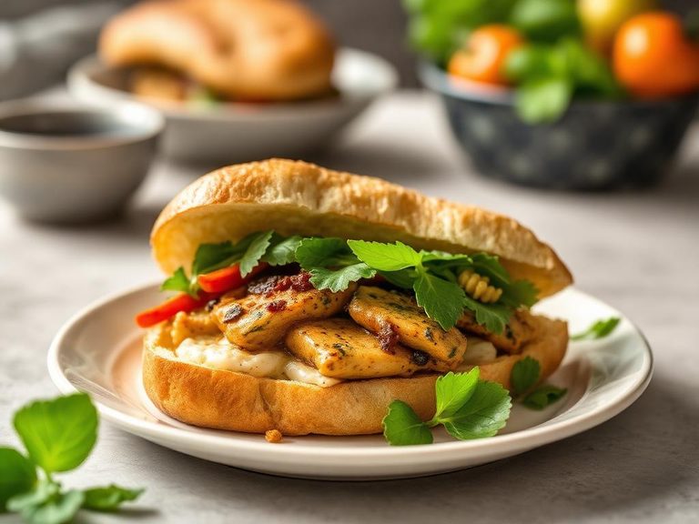 Pesto Chicken or Turkey Sandwich