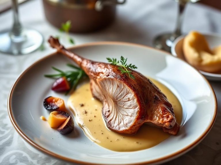 Pheasant with Mustard Cream Sauce