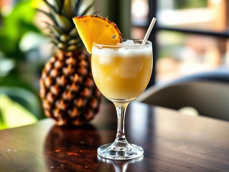 Piña colada cocktail