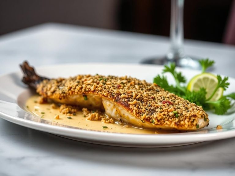 Piñon-crusted fish or chicken