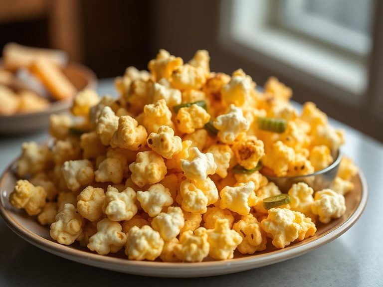 Pickle-flavored popcorn