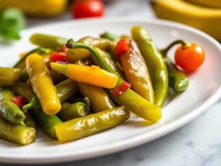 Pickled banana peppers (a common pizza or sandwich topping)