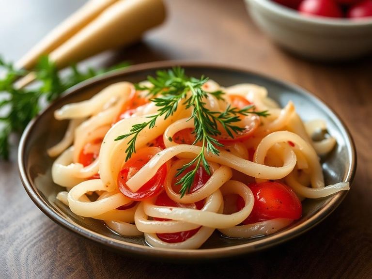 Pickled horseradish (common in Eastern European cuisine)