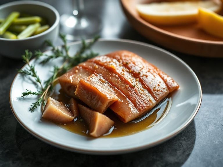 Pickled lingcod liver