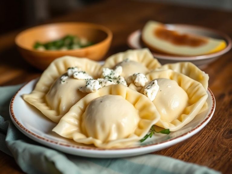 Pierogi filling with cottage cheese and potato