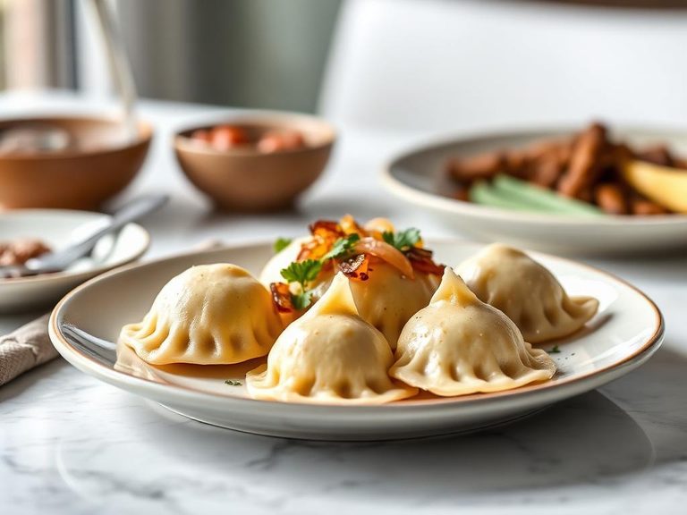 Pierogi with Onions
