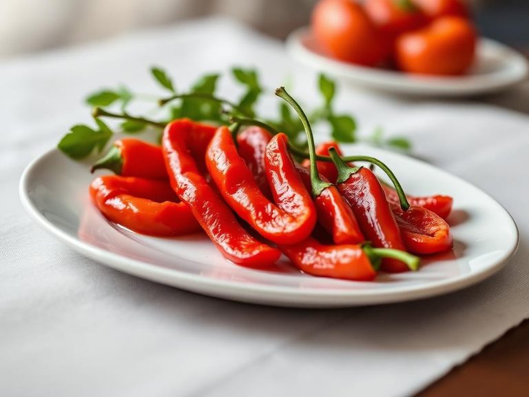 Pimientos de Padrón (when red)