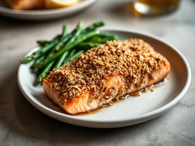 Pine Nut Crusted Salmon