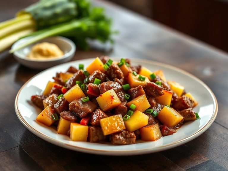 Pineapple beef stir-fry