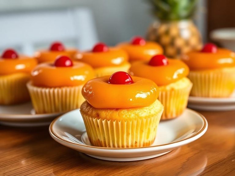 Pineapple Upside-Down Cupcakes