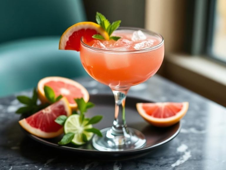 Pink grapefruit margarita