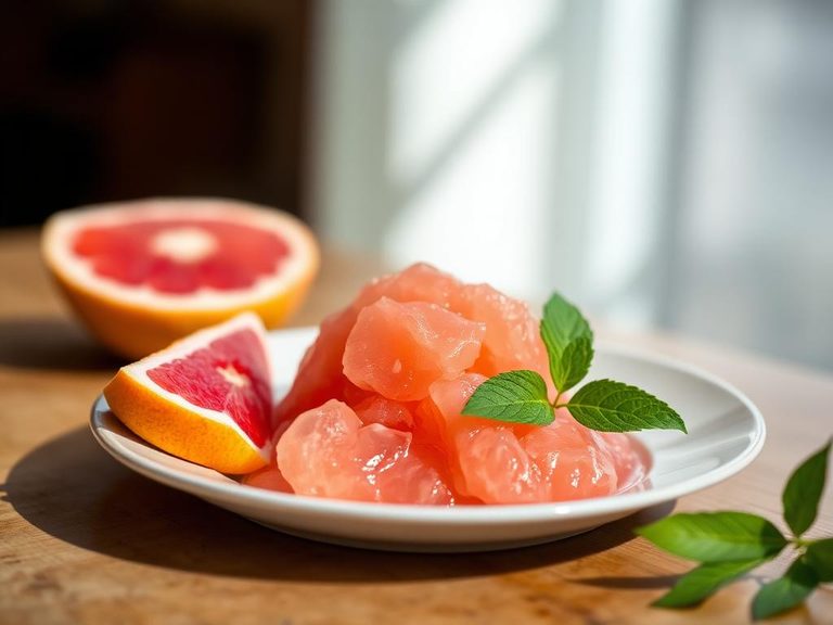 Pink grapefruit sorbet